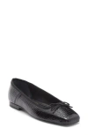 Dolce Vita Anisa Ballet Flats Noir Embossed Leather In Black