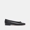 Dolce Vita Anisa Wide Ballet Flats Black Leather