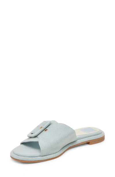 Dolce Vita Anjani Slide Sandal In Light Blue Denim