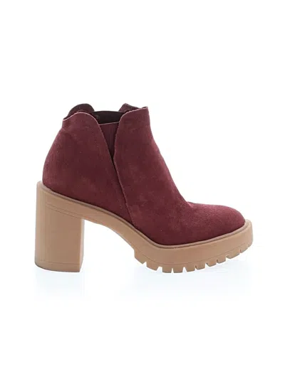 Pre-owned Dolce Vita Ankle Boots In Burgundy