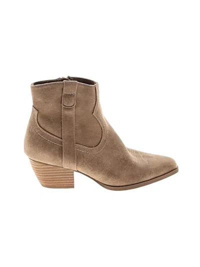 Pre-owned Dolce Vita Ankle Boots In Tan