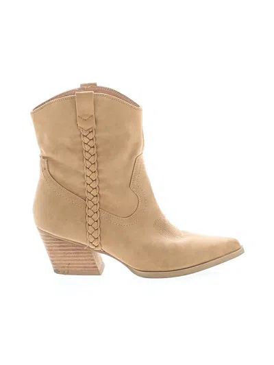 Pre-owned Dolce Vita Ankle Boots In Tan