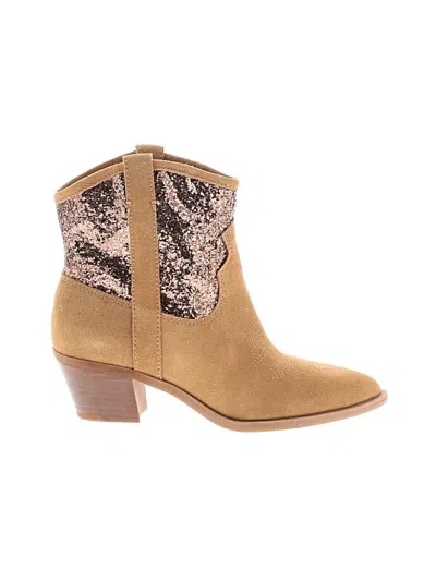 Pre-owned Dolce Vita Ankle Boots In Tan
