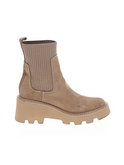 Pre-owned Dolce Vita Ankle Boots In Tan