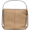 Dolce Vita Annalise Mixed Media Shoulder Bag In Brown
