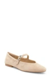 Dolce Vita Anneke Mary Jane Flat In Light Taupe Stella Suede