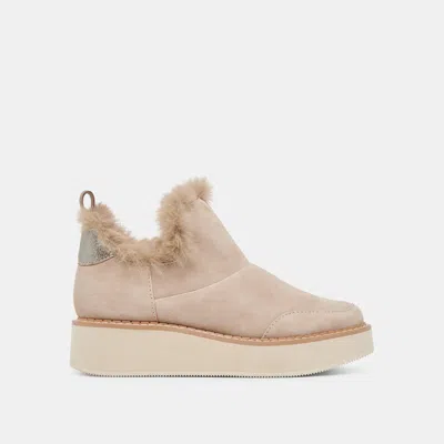 Dolce Vita Ardy Plush H2o Booties Taupe Suede In Brown