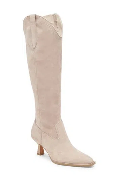 Dolce Vita Ariana Knee High Western Boot In Gold