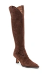 Dolce Vita Ariana Knee High Western Boot In Brown