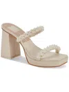 Dolce Vita Ariele Imitation Pearl Platform Sandal In White