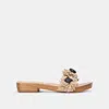 Dolce Vita Ariena Sandals Black Natural Floral Raffia In Brown