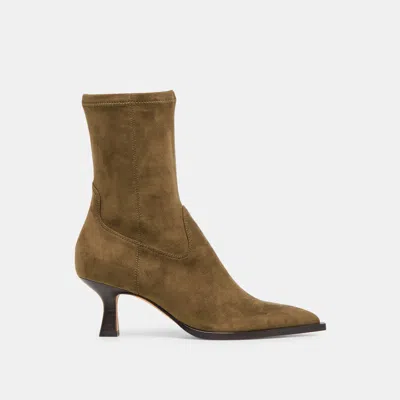 Dolce Vita Arya Boots Olive Stella Suede In Multi