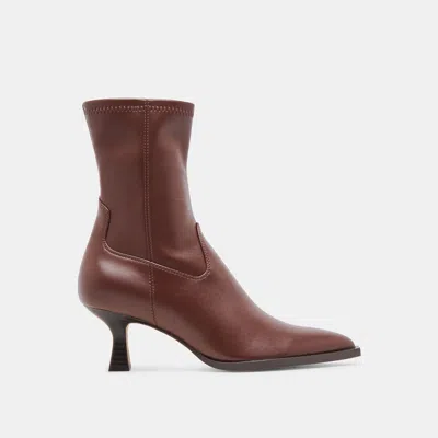 Dolce Vita Arya Wide Calf Boots Chocolate Leather In Brown