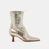 Dolce Vita Arya Wide Calf Boots Light Gold Distressed Leather