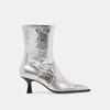 Dolce Vita Arya Wide Calf Boots Silver Distressed Leather