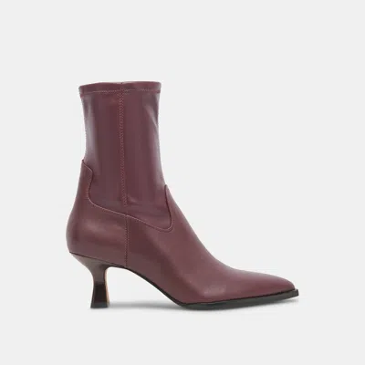 Dolce Vita Arya Wide Calf Boots Wine Leather In Burgundy