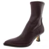 Dolce Vita Arya Womens Leather Pointed Toe Ankle Boots In Multi