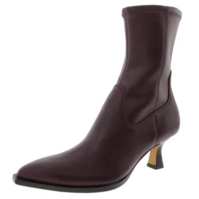 Dolce Vita Arya Womens Leather Pointed Toe Ankle Boots In Multi