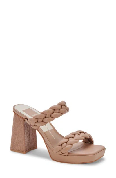 Dolce Vita Women's Ashby Braided Two-band Platform Sandals Women's Shoes In Beige