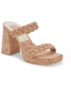 Dolce Vita Ashby Womens Faux Leather Open Toe Platform Sandals In Beige