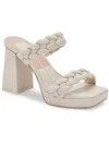 Dolce Vita Ashby Womens Faux Leather Open Toe Platform Sandals In Ivory Stella