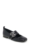 Dolce Vita Ashlyn Mary Jane Flat In Midnight Crinkle Patent