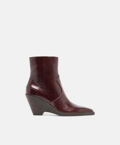 Dolce Vita Ashtin Wedge Bootie In Burgundy