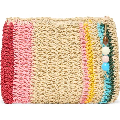 Dolce Vita Astra Raffia Clutch In Multi