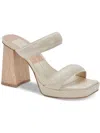 Dolce Vita Atlas Womens Slip On Open Toe Heels In Multi