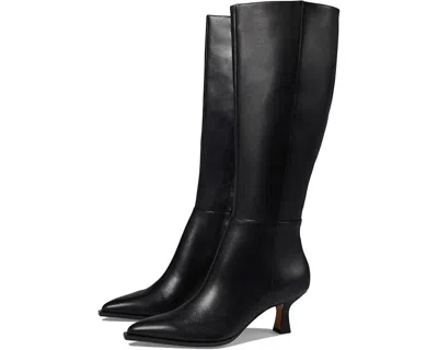 Dolce Vita Auggie Boots Black Leather Pointed Toe Kitten Heel Zogg312
