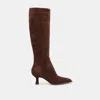 Dolce Vita Auggie Wide Calf Boots Dk Brown Suede