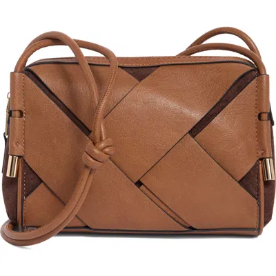 Dolce Vita Ayla Faux Leather Crossbody Bag In Cognac