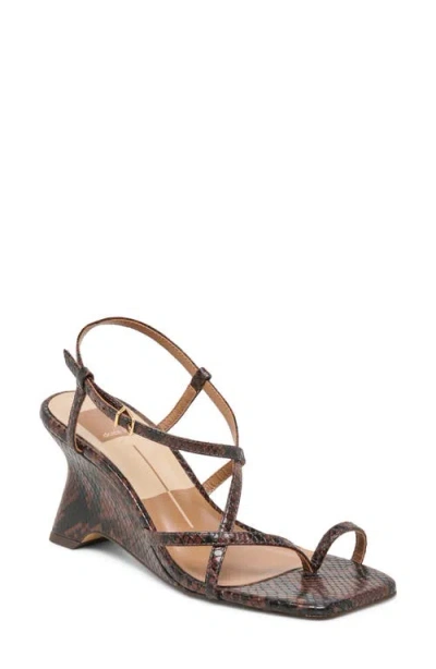 Dolce Vita Aylee Slingback Wedge Sandal In Animal Print