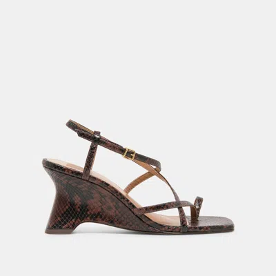Dolce Vita Aylee Wedge Heeled Sandals In Brown