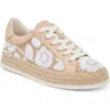 Dolce Vita Azalia Sneaker In Natural Multi Floral Sequins