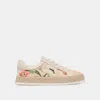 Dolce Vita Azalia Sneakers Pink Floral Raffia In Multi