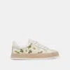Dolce Vita Azalia Sneakers White Floral Raffia In Multi