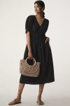 Dolce Vita Azure Woven Satchel In Beige