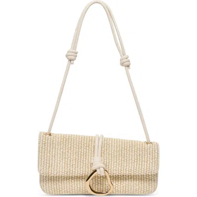 Dolce Vita Balen Raffia Shoulder Bag In Brown