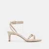 Dolce Vita Bamby Heels Bone Leather In Metallic