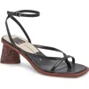 Dolce Vita Banita Ankle Strap Sandal In Black Leather