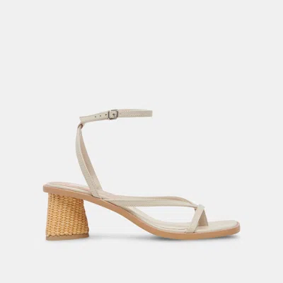 Dolce Vita Banita Sandals Ivory Leather In White