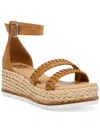 Dolce Vita Bannon Womens Wedge Ankle Strap Espadrille Heels In Brown
