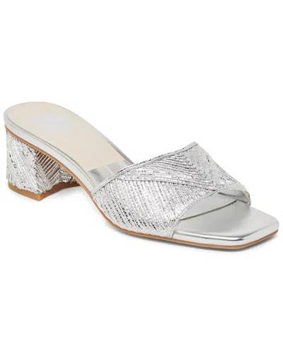Dolce Vita Barca Woven Sandal In Silver