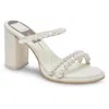 Dolce Vita Barrit Pearl Womens Embellished Faux Leather Block Heel In Multi