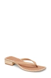 Dolce Vita Barty Flip Flop In Light Tan Leather