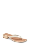 Dolce Vita Barty Flip Flop In White Leather