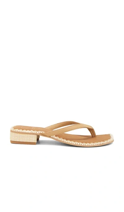 Dolce Vita Barty Light Natural Raffia Flip Flop Sandals In Neutral