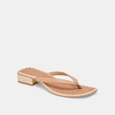 Dolce Vita Barty Sandals Women's Us 10 Tan Leather Square Toe Block Heel Zpo3688