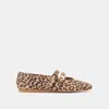 Dolce Vita Baylee Grommet Ballet Flats Dk Leopard Printed Suede